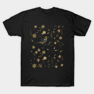 Little bird among leaves T-Shirt